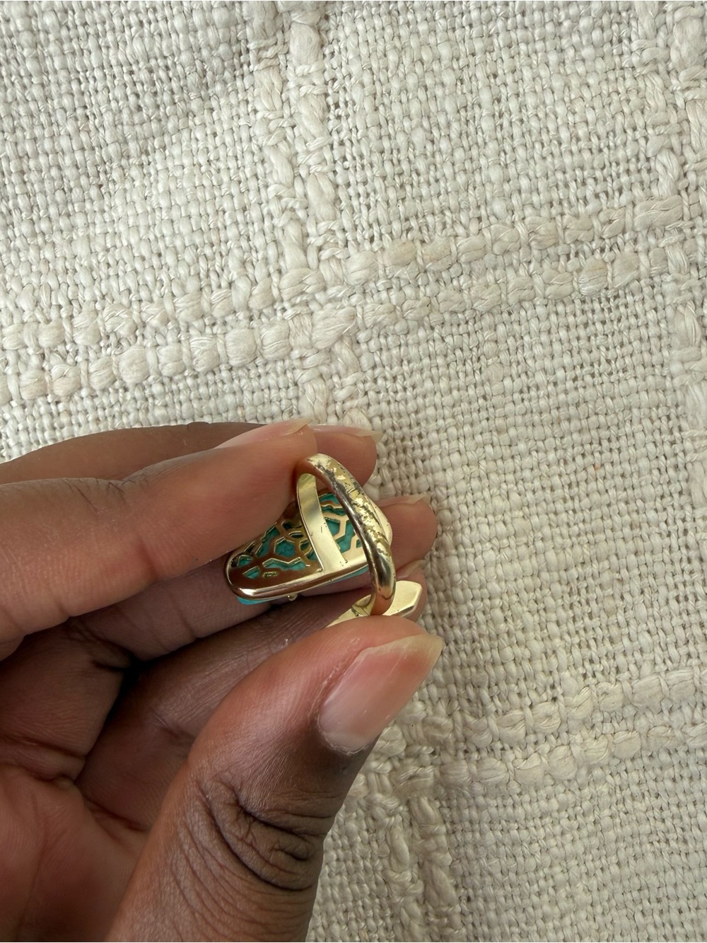 Kendra Scott Turquoise Stone Open Band Ring - Picture 5 of 5